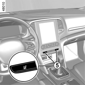 Voorschrijven verwennen Uitbarsten E-GUIDE.RENAULT.COM / Megane-4-ph2 / Profiteer optimaal van het comfort van  uw auto / VOORSTOEL MET ELEKTRISCHE BEDIENING